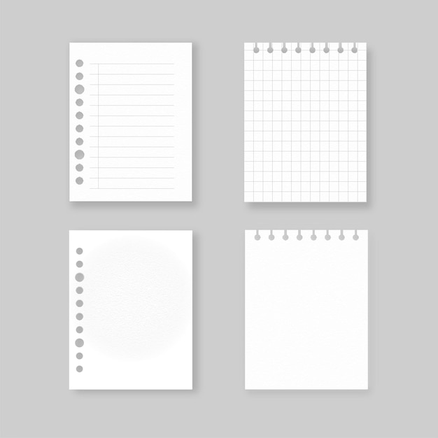 white notebook paper