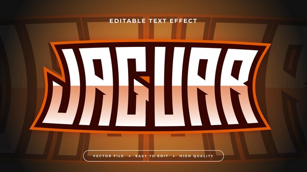 White orange and brown jaguar 3d editable text effect font style