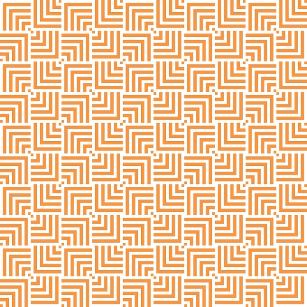 Vector white and orange seamless abstract geometric overlapping squares pattern