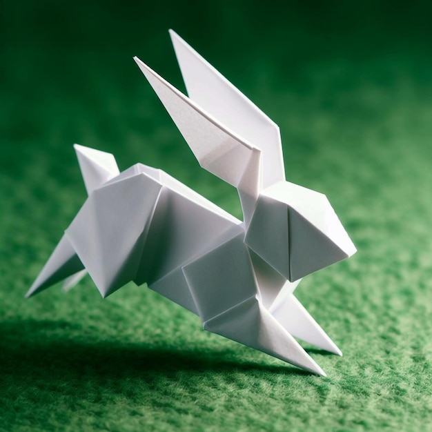 a white origami origami is made by a paper animal