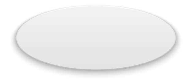 Vector white oval tag clear paper shape template