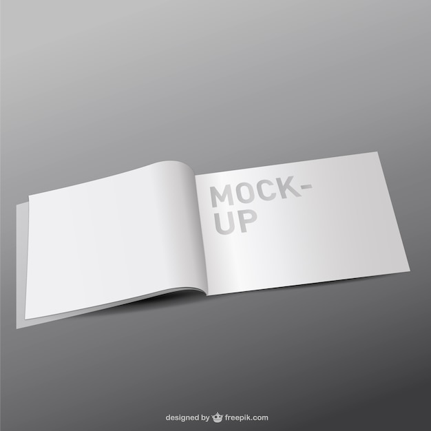 Vector white pages magazine mock-up