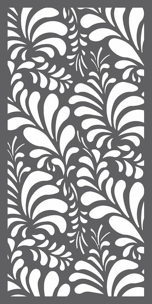 A white panel with a leaf pattern.