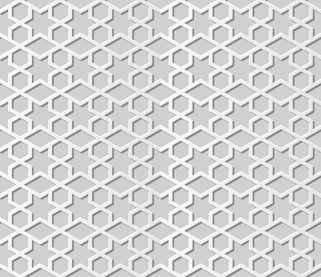  white paper art  geometry cross pattern seamless background,  stylish decoration pattern background for web banner greeting card 