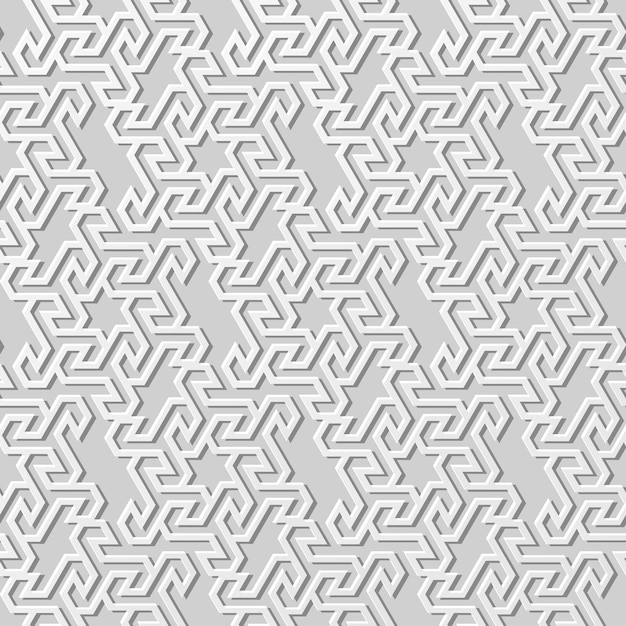 White paper art  geometry cross pattern seamless background,  stylish decoration pattern background for web banner greeting card