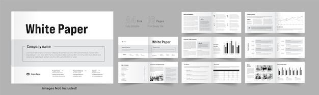 Vector white paper layout white paper template