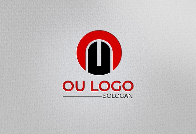 White Paper Logo Mockup by GraphicsFamily