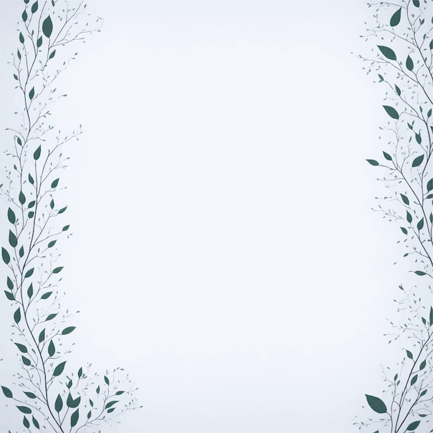 Vector a white paper with leaves border