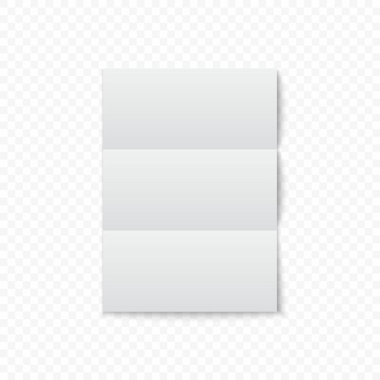 Vector white paper with shadow