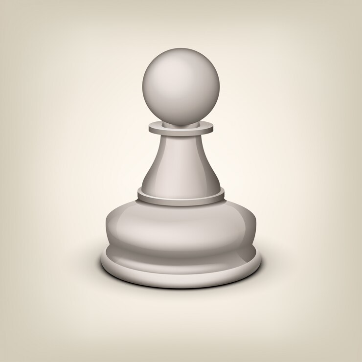 Vector white pawn