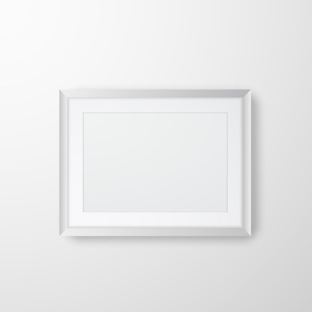 Vector white photo frame