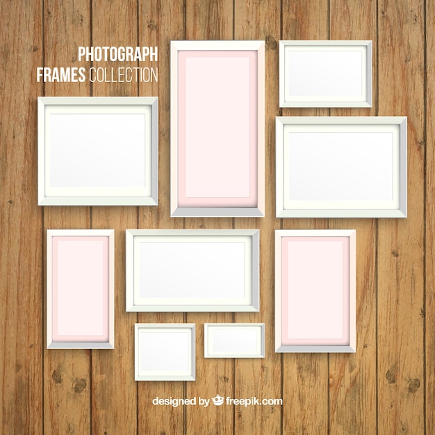 White photography frames set