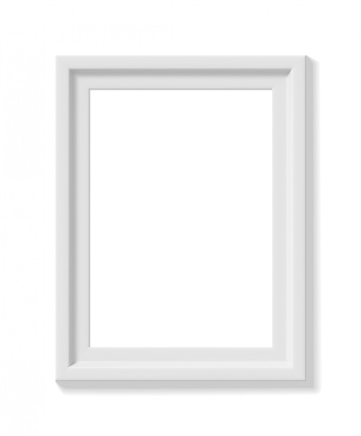 White picture frame. portrait orientation