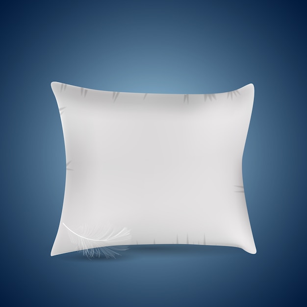 Vector white pillow icon.