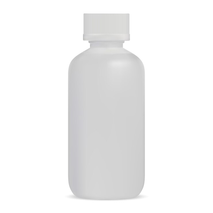 Vector white plastic serum bottle