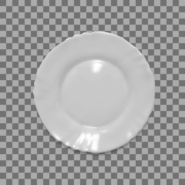 White Plate Transparent Background