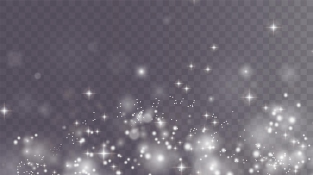 白いpngダストライト透明な背景に白い輝く星と光の輝くダスト
