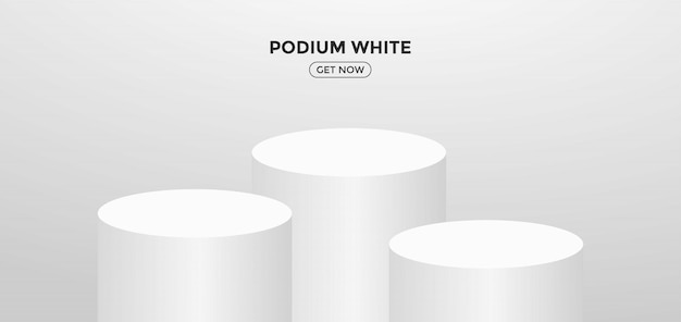 white podium elegant modern background