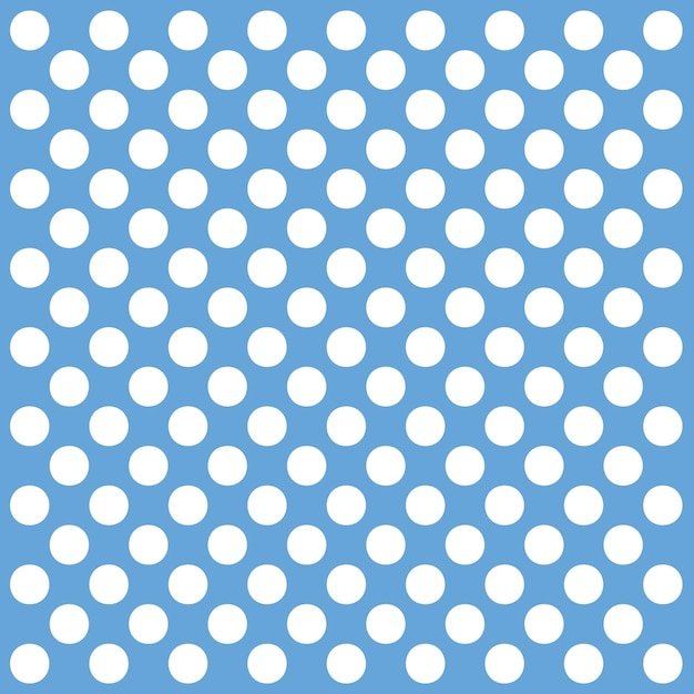 Vector white polka dot background on blue background polka dot background white dot pattern