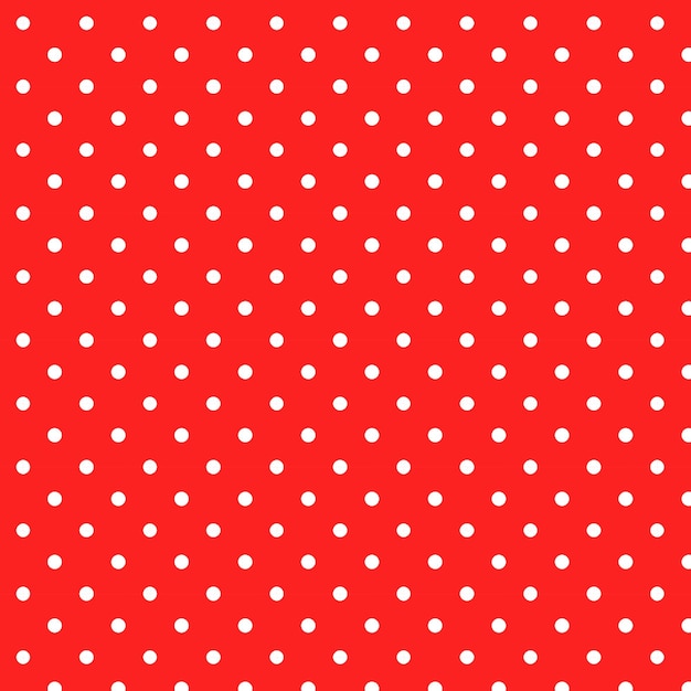 White polka dots pattern on red