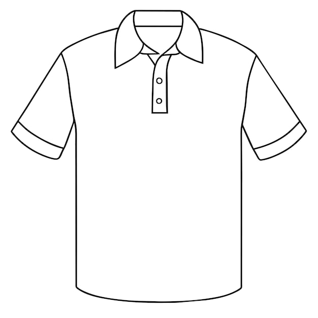 벡터 템플릿 또는 손으로 그린 티셔츠 일러스트레이션을 위한  ⁇ 색 폴로 셔츠