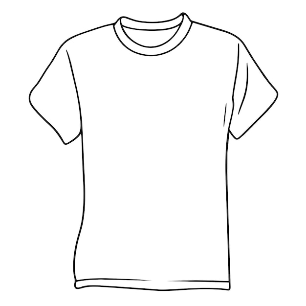 Vector white polo shirt for template or hand drawn tshirt illustration