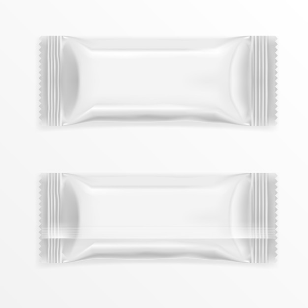 White polyethylene package for chocolate bar