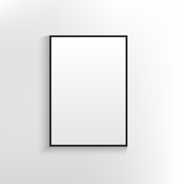 Vector white poster frame board mockup blank template presentation business