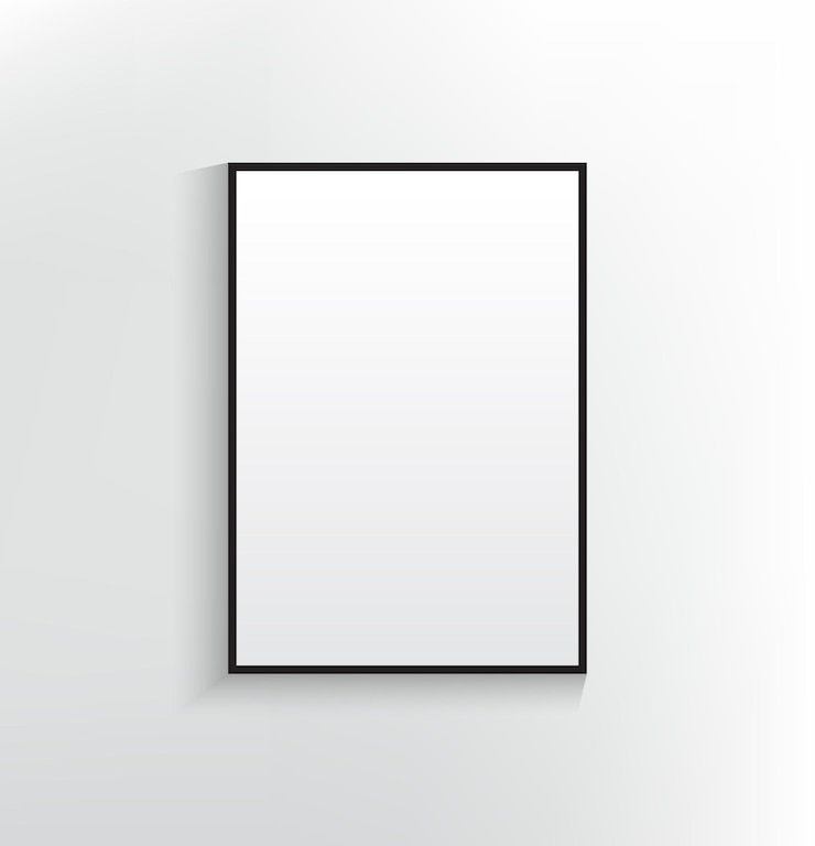 Vector white poster frame board mockup blank template presentation business