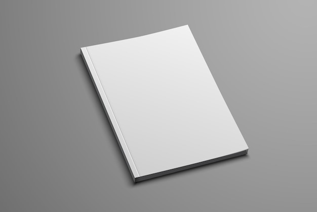 White realistic blank of a4 and a5 catalog on gray