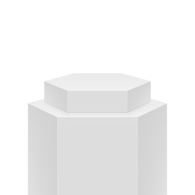 白い現実的なd表彰台ショーケースシーンプラットフォーム
