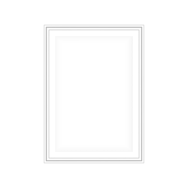 White realistic picture frame isolated on white background Ideal for your presentations