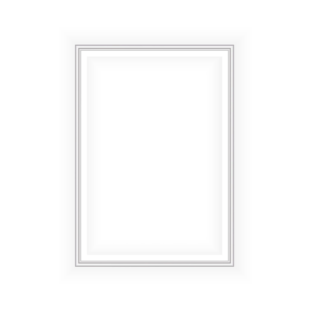 Vector white realistic picture frame isolated on white background ideal for your presentations