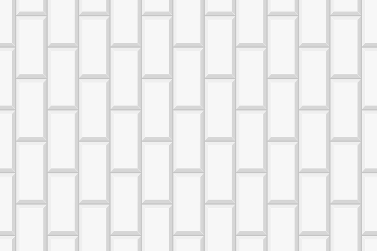 Vector white rectangle tile vertical layout ceramic wall kitchen backsplash bathroom or toilet floor