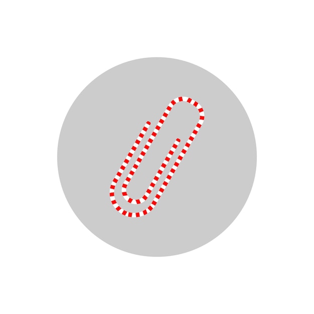 White and Red paper clip vector