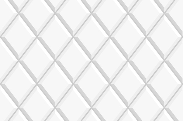 Vector white rhombus tile bathroom or toilet ceramic wall or floor texture kitchen splashback background