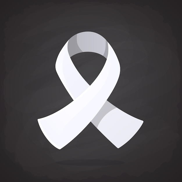 肺がんについての認識のホワイトリボン国際シンボルは、女性に対する男性の暴力を終わらせる