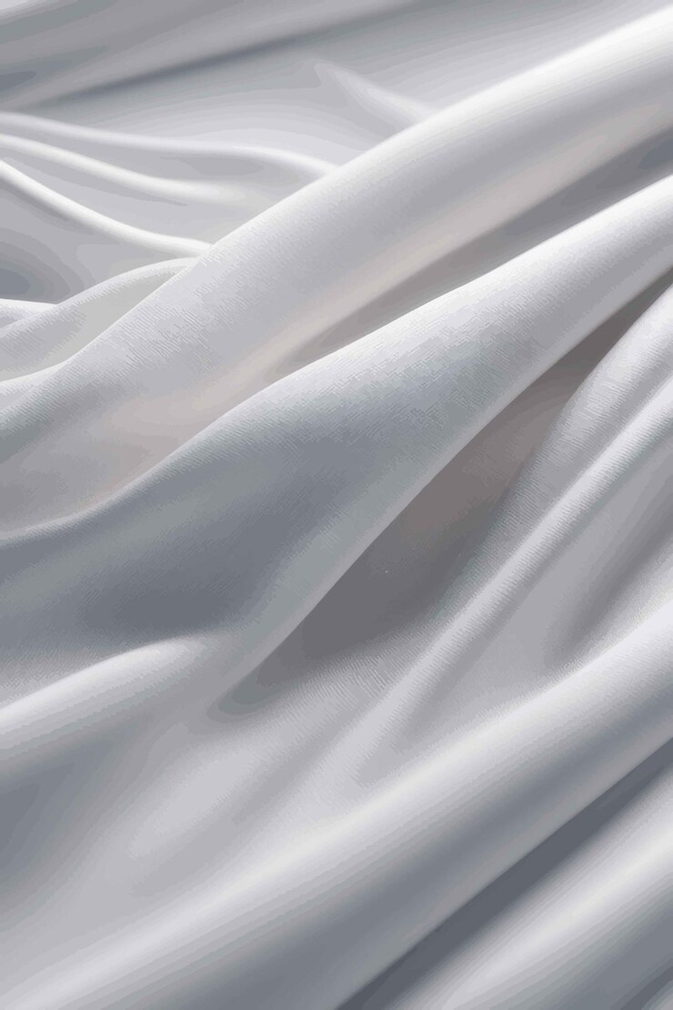 Vector white satin fabric backgroundwhite satin fabric background3 d white cloth texture background abstra