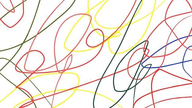 Vector white scribble lines color background