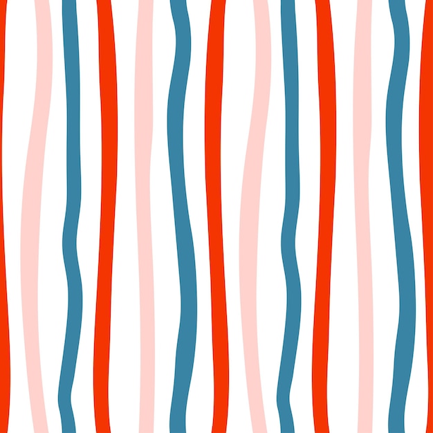 Vector white seamless pattern with colorful vertical lines