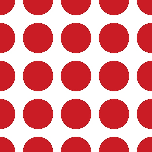 Vector white seamless pattern with dark red circles