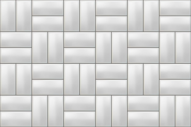 Vector white seamless subway tile pattern with rectangular vertical and horizontal elements.