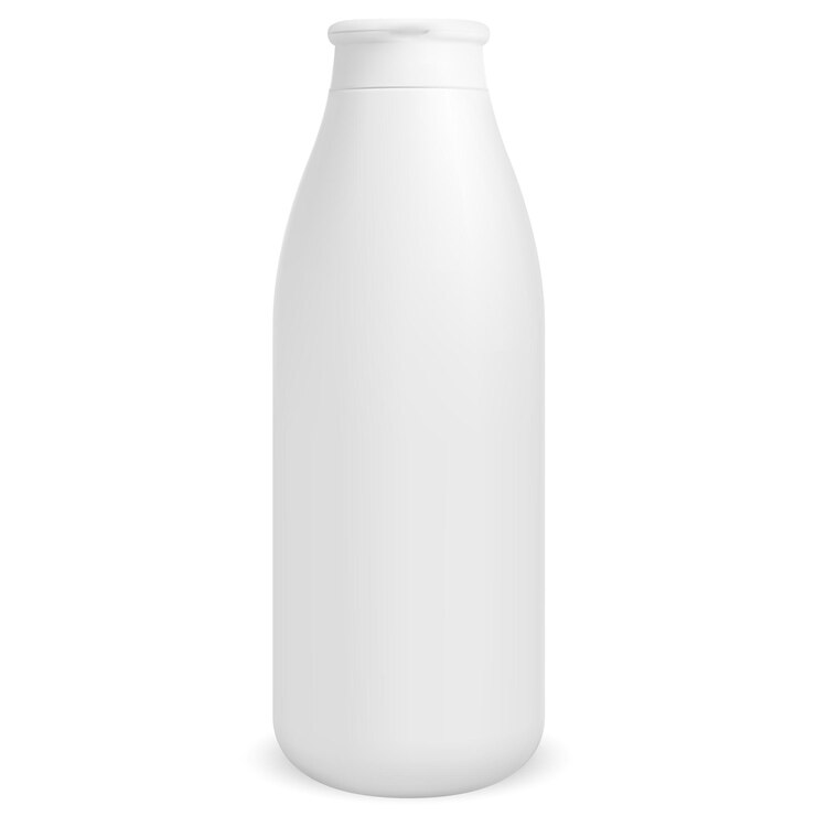 Vector white shampoo bottle cosmetic hair lotion container blank liquid soap tube