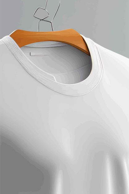 白 3 d レンダリングで隔離されたハンガー付きの白いシャツ白 3 で隔離されたハンガー付きの白いシャツ