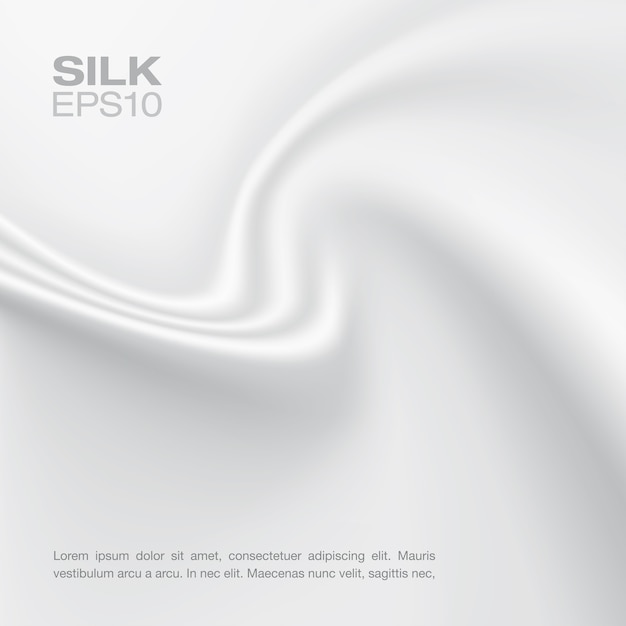 Vector white silk background