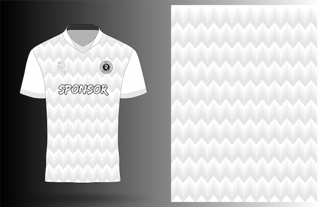 White and Silver Jersey Design for Sublimation