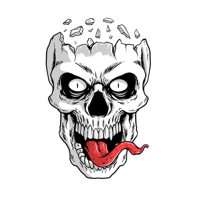 White skull illustration