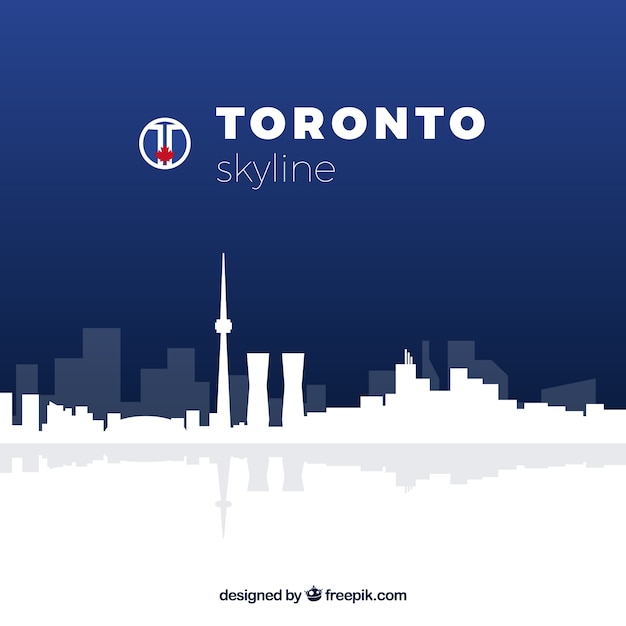 White skyline of toronto