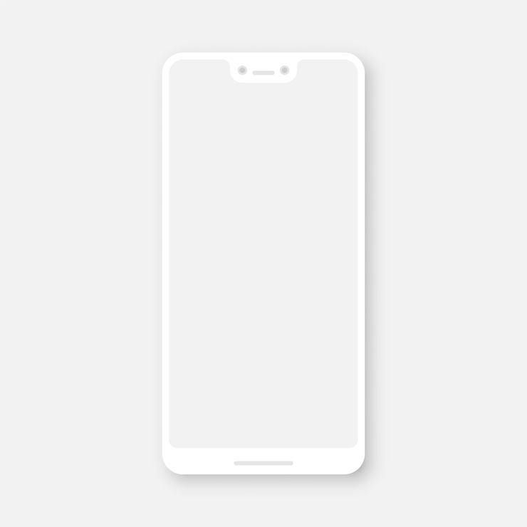Vector 白の空白の画面と白のスマートフォンのモックアップ