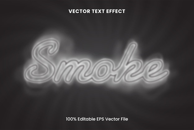 Vector white smoke bewerkbaar vector teksteffect